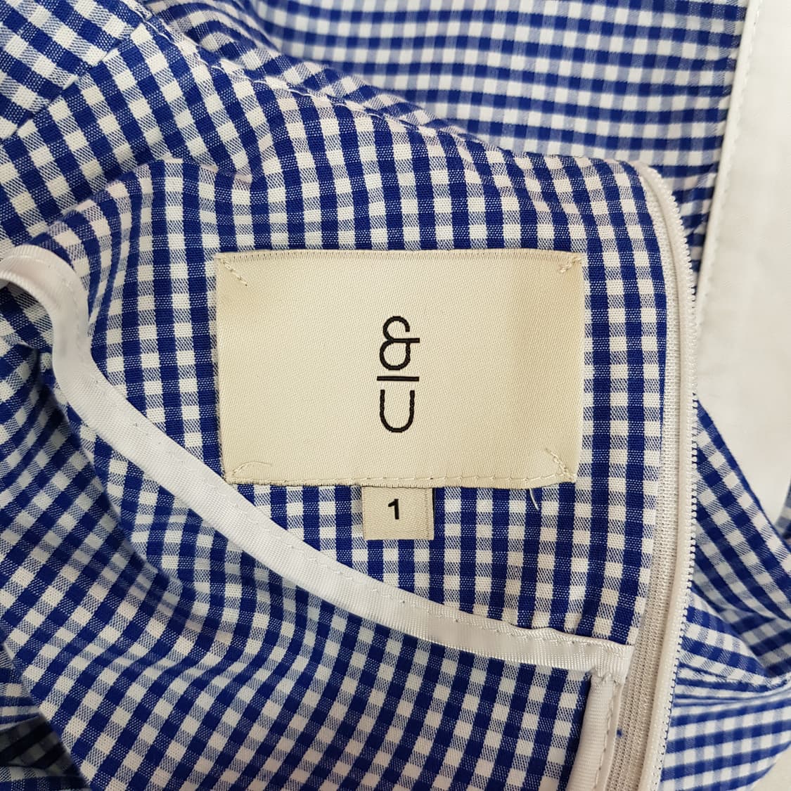 앤유 깅엄 체크 퍼프소매 롱 원피스 1사이즈 상품이미지6