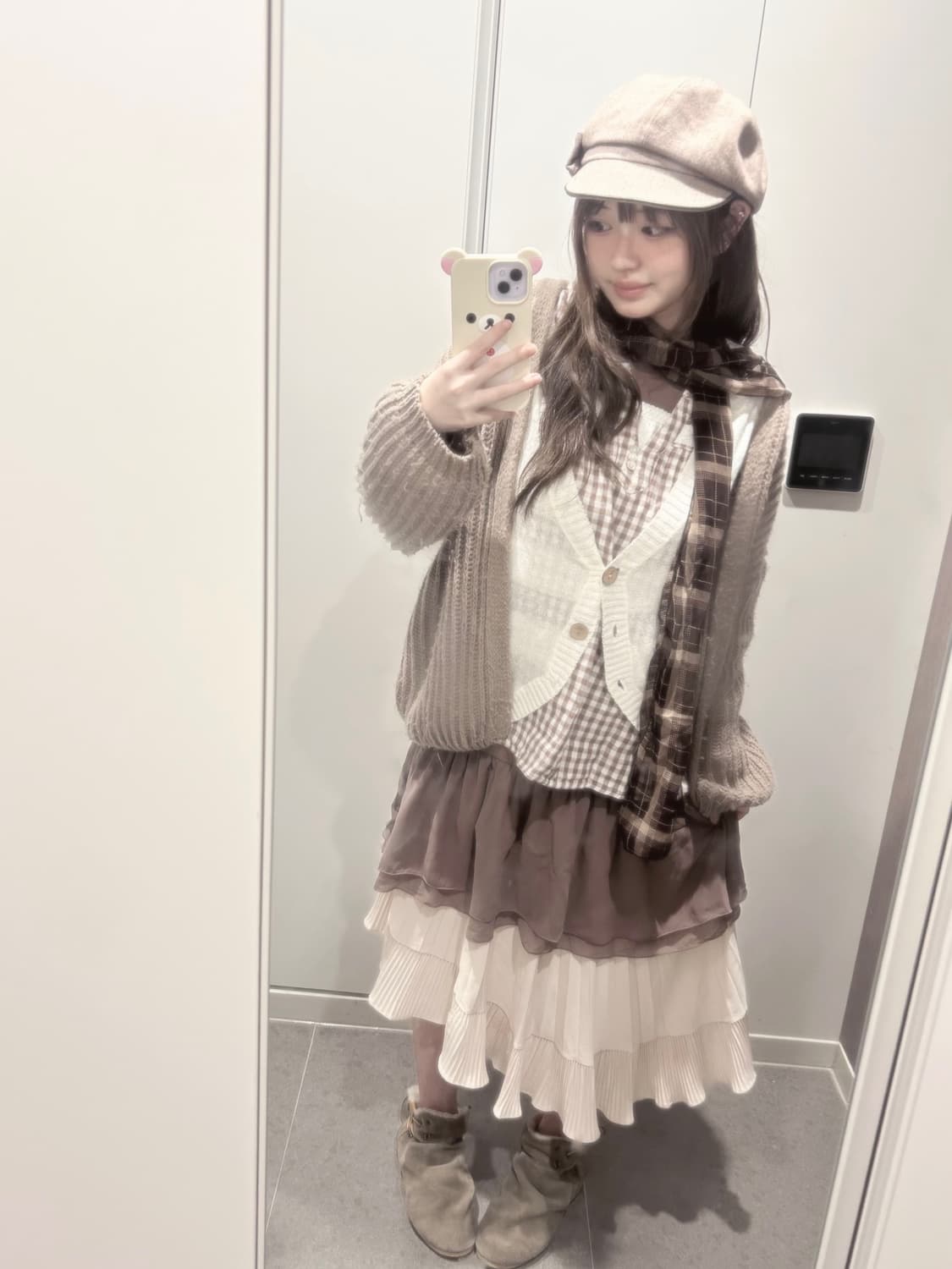 빈티지 코코아라떼 모리걸 코디 세트 하구미 사와코 너드  상품이미지3