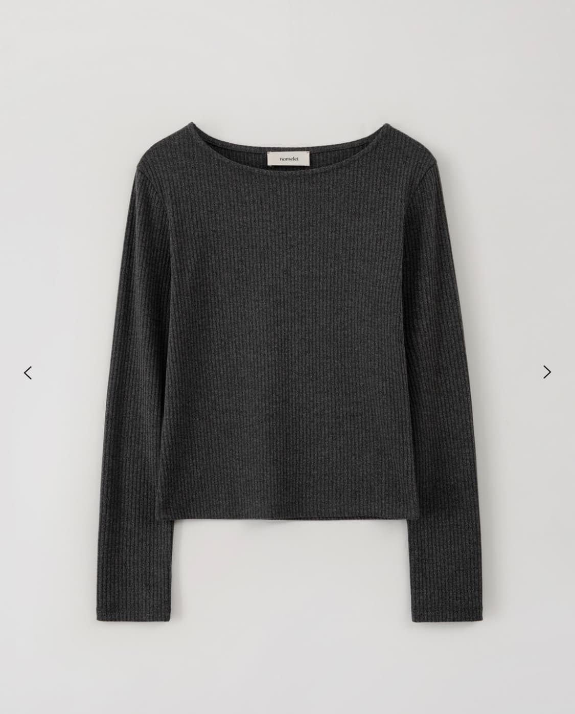 택o 새상품) 노멜렛 발레리 보트넥 롱슬리브 차콜 상품이미지2