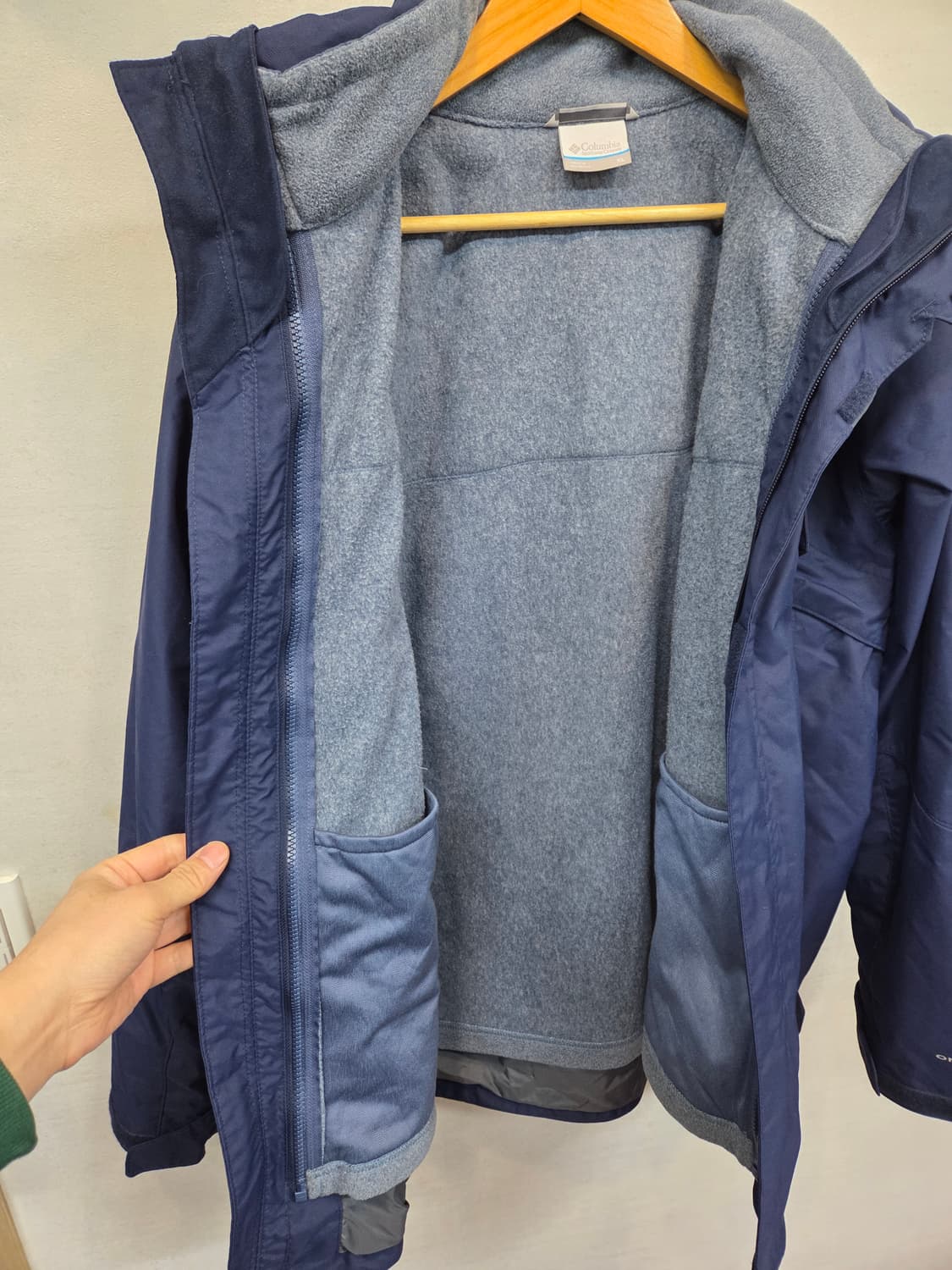 컬럼비아 옴니테크 플리스 +바람막이 후드자켓 xl 상품이미지4