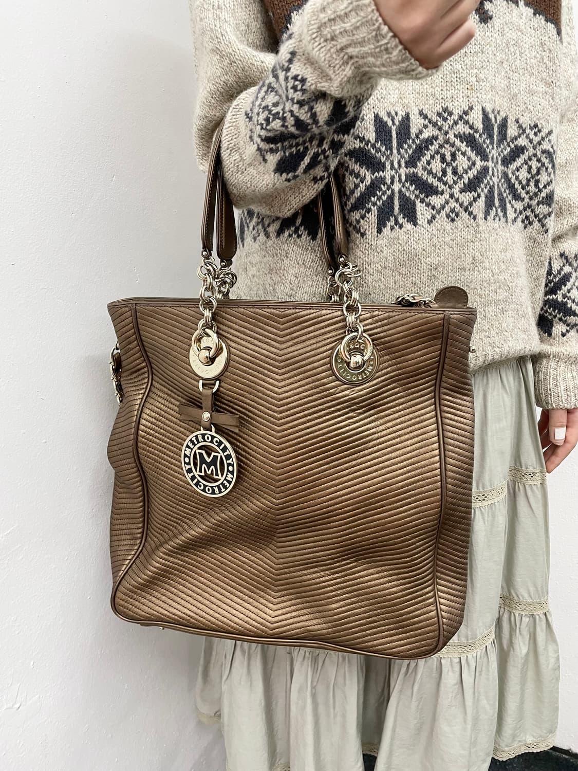 메트로시티 리얼레더 키링 체인 백 상품이미지1