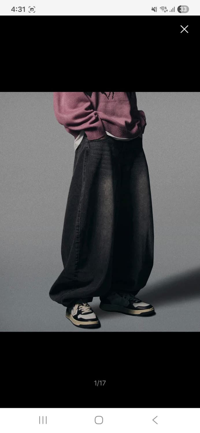 낫포너드 Extra Wide Balloon Pants - Black 상품이미지1