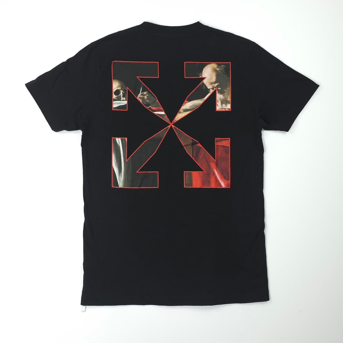 오프화이트 카라바조 코튼 티셔츠 블랙 (M) 상품이미지2