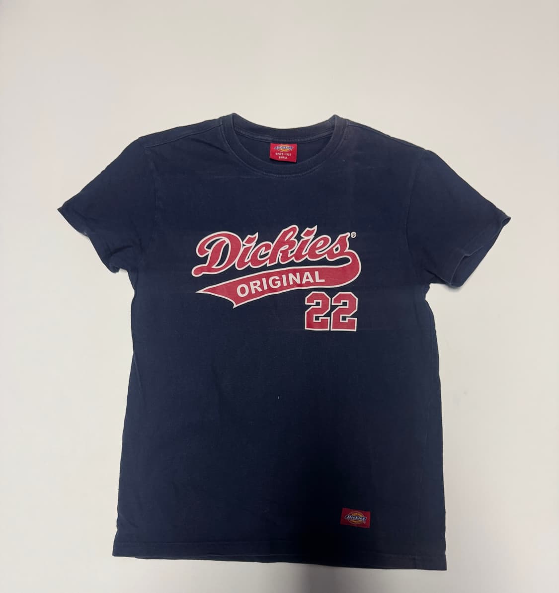 여성 디키즈 Dickies 오리지널 스펠아웃 반팔 티셔츠 S 네이비 상품이미지1
