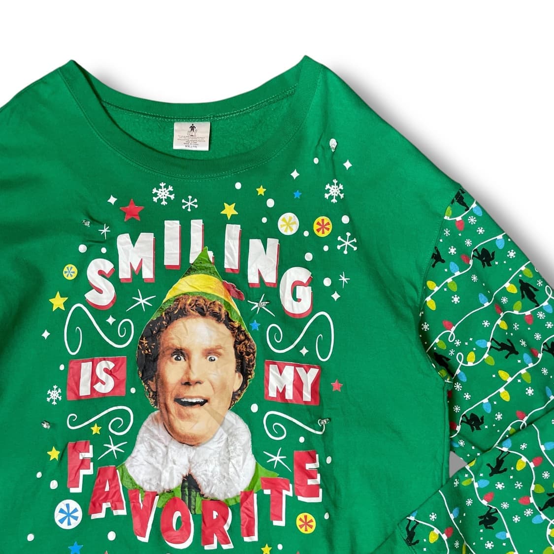 USA 크리스마스 크리스마스 패턴 프린팅 기모 맨투맨 XXL 상품이미지3