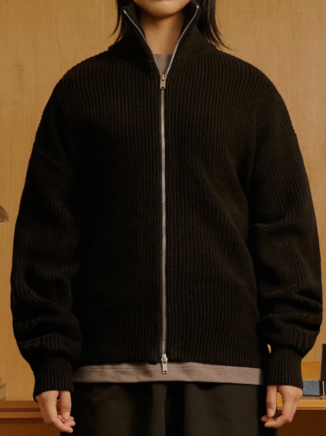 RESORT PULL ZIP UP (BLACK) 상품이미지3