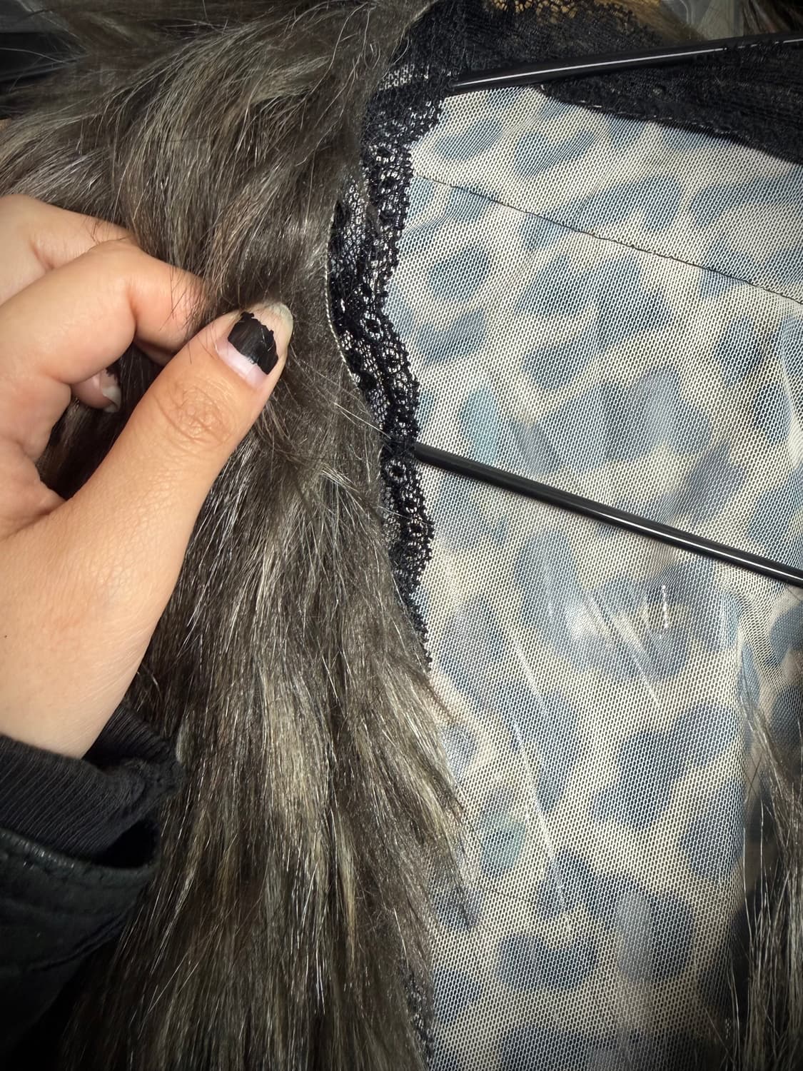 Leopard fur seethrough cardigan 상품이미지6