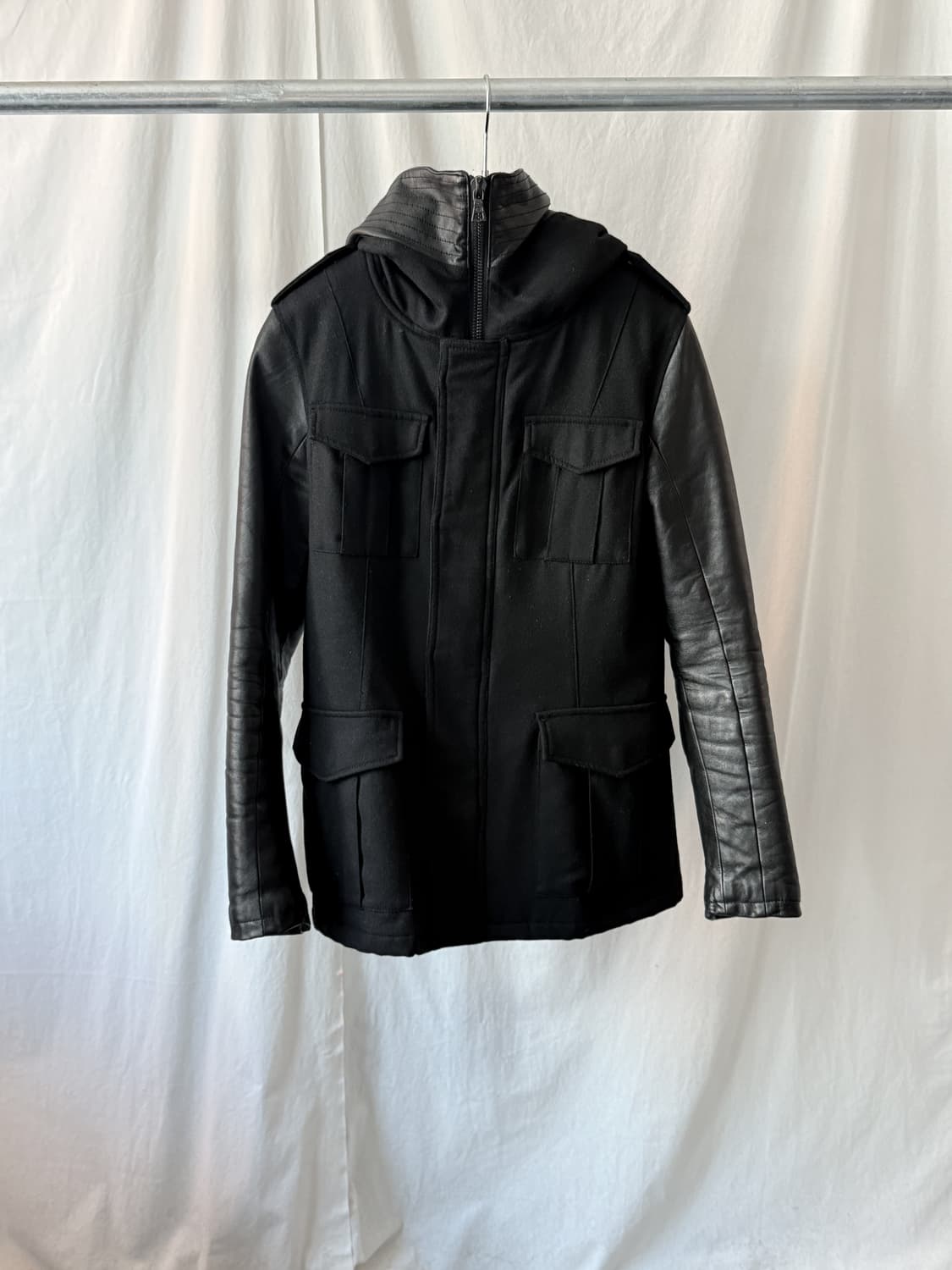 Isamu Katayama Backlash 후디드 레더 자켓 상품이미지5