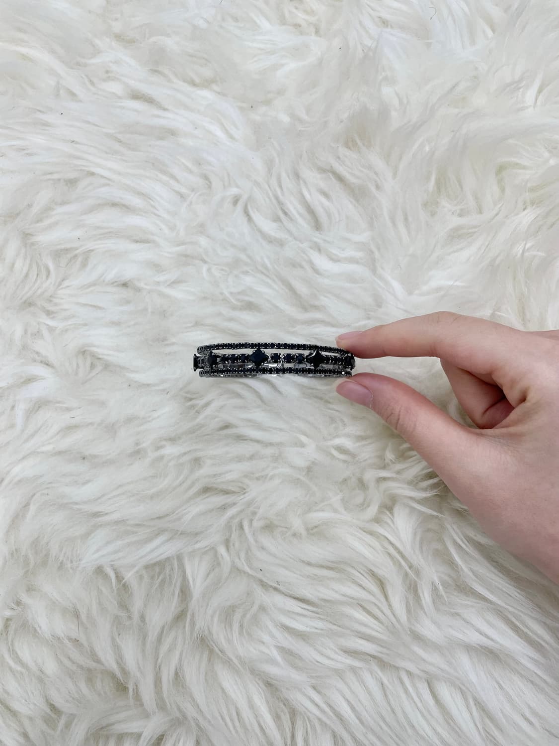 블랙 시크 큐빅 팔찌 상품이미지2