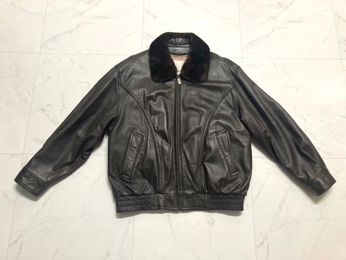 00s 런던포그 구스 내피 양가죽 봄버 자켓 105 상품이미지1