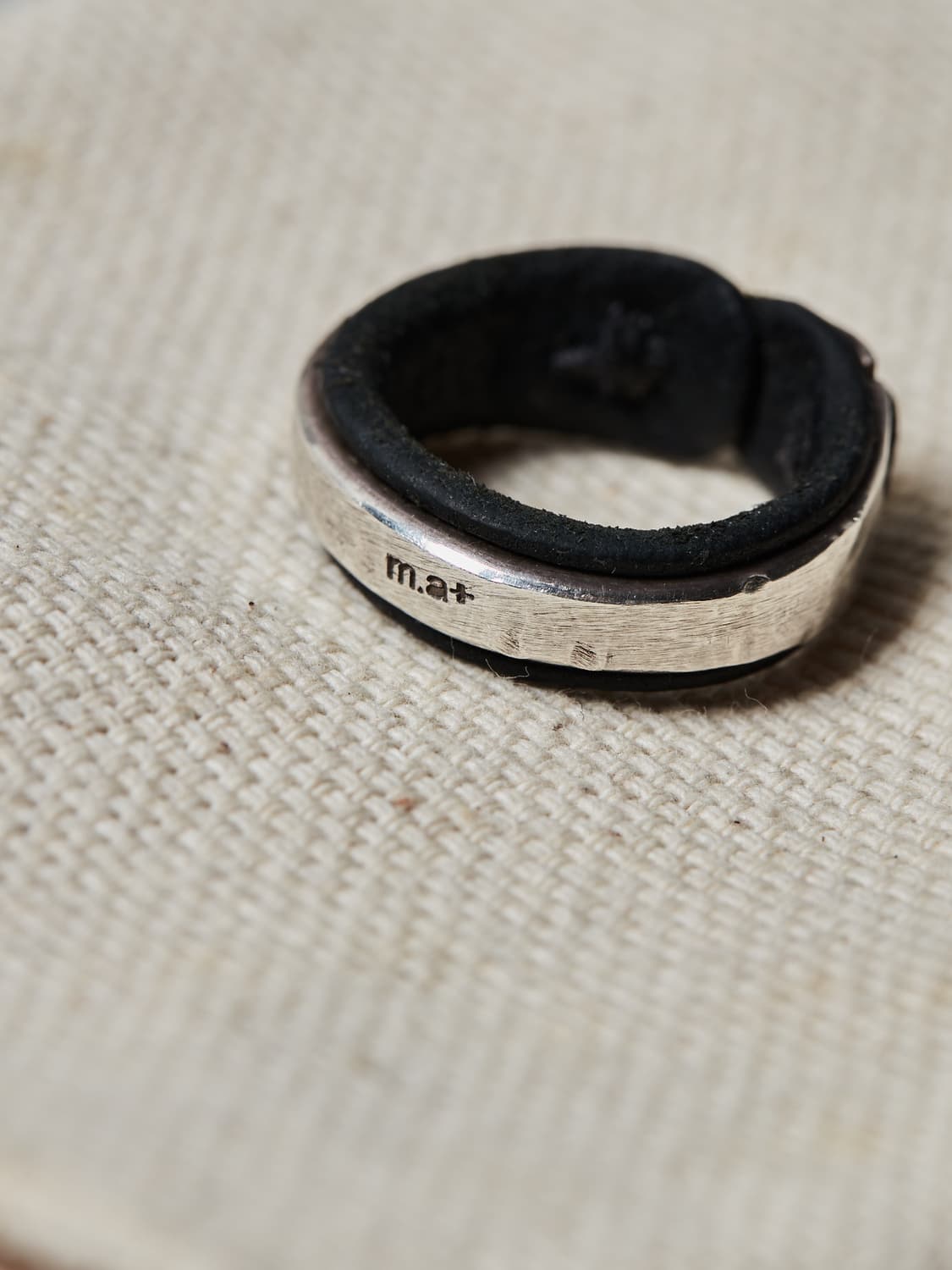 (이틀간만 판매) M.A+ 실버/레더 링 상품이미지3