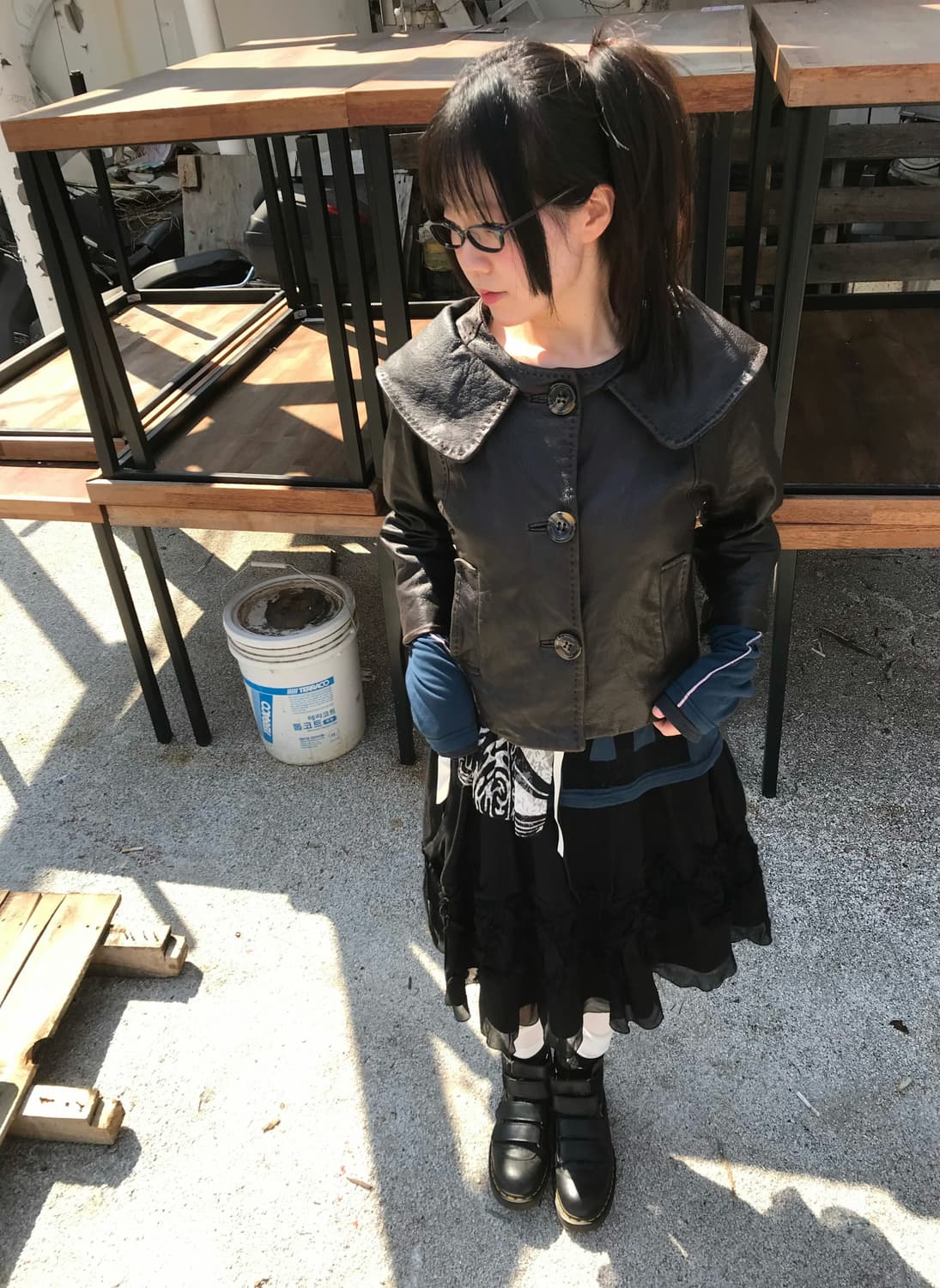 vintage real leather jacket 상품이미지1