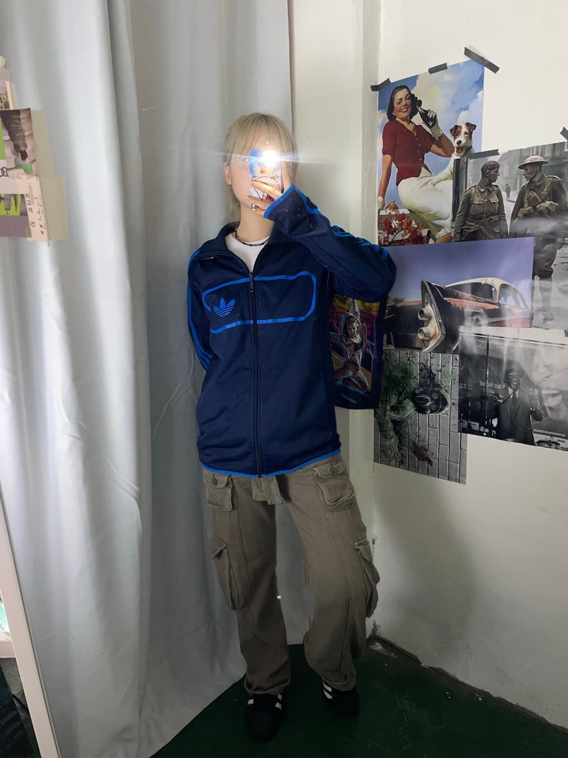 아디다스 네이비 로얄블루 스트리트 다이버 트랙탑 져지  상품이미지3