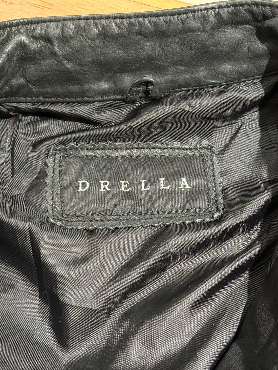 드렐라 블랙 싱글 라이더 레더 자켓 상품이미지9