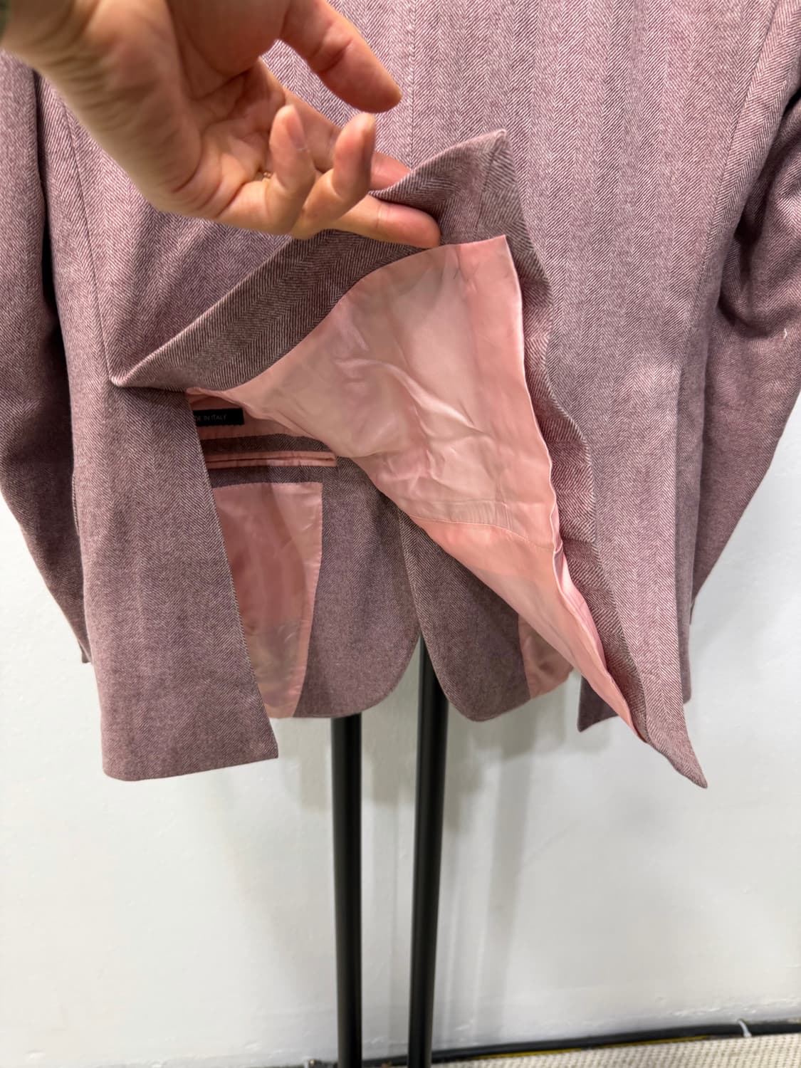 정품) S.T 듀퐁 헤링본 더블 브레스티드 자켓 46 상품이미지5