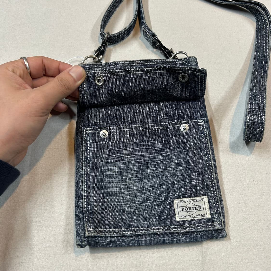 요시다 포터 온스 코튼 데님 크로스백 숄더백 P04 상품이미지3