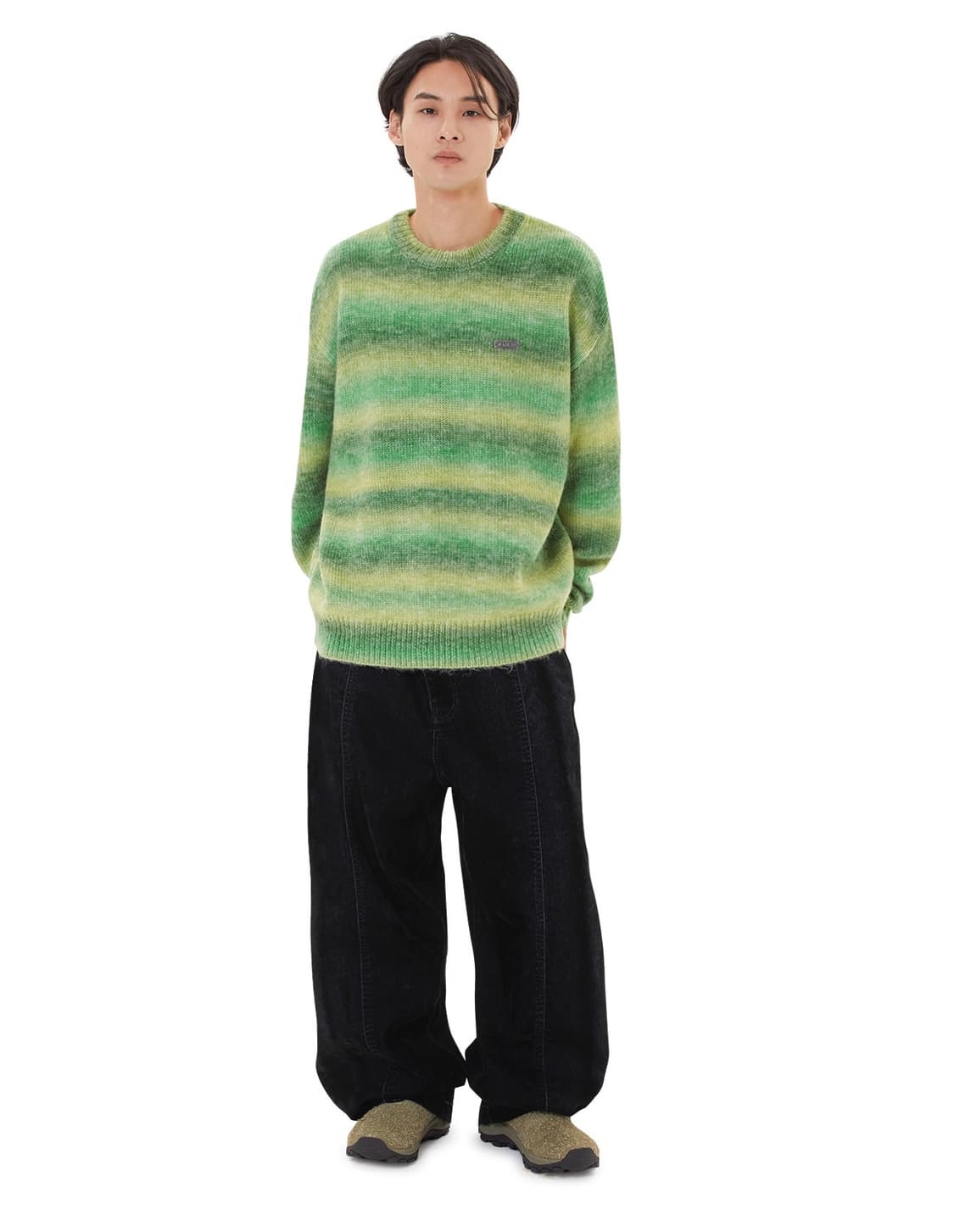 OY 오와이 벨벳 데님 와이드 스티치 볼륨팬츠 상품이미지3