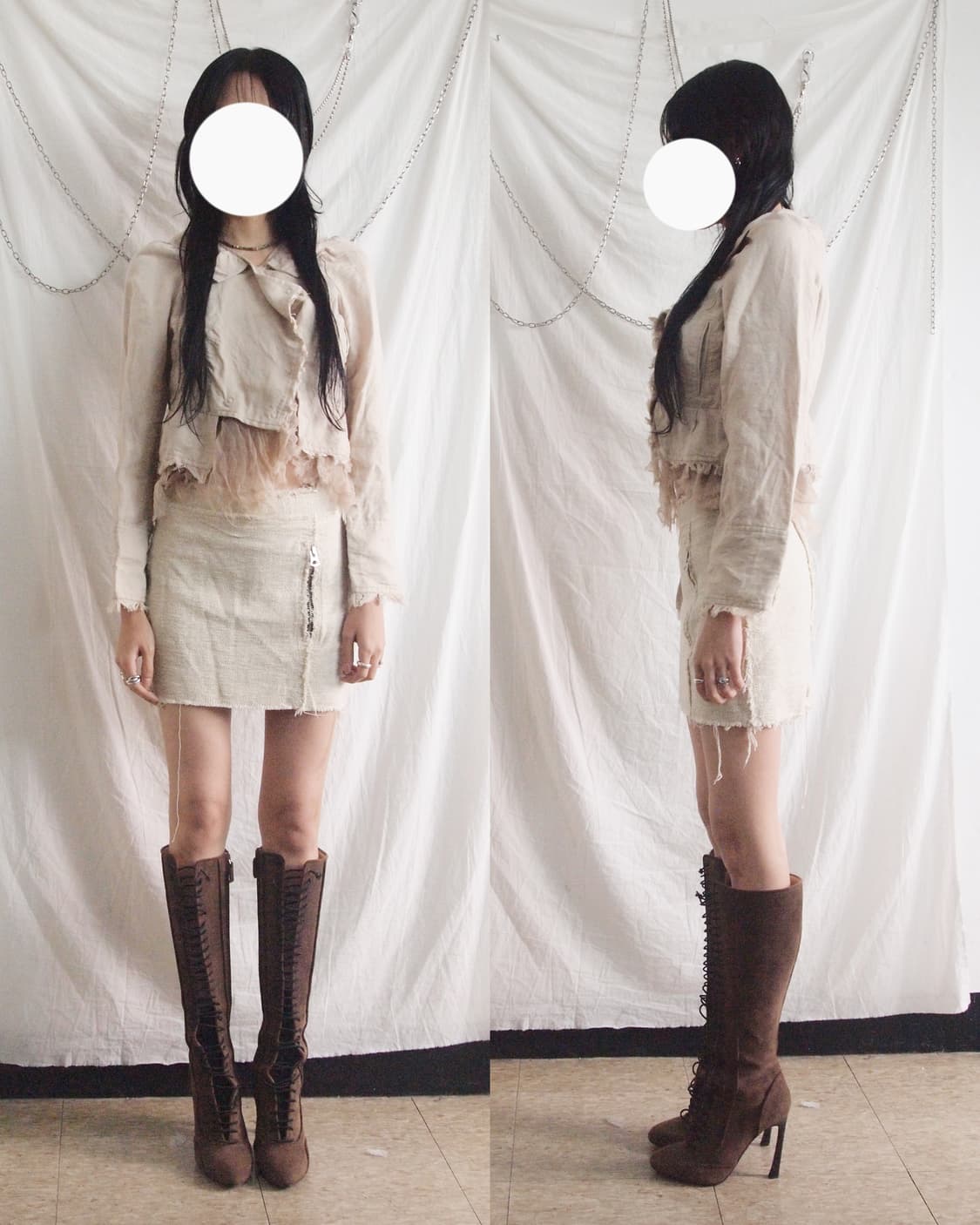 rare* bed and balcony jpn 그런지 크롭컷 자켓 상품이미지1