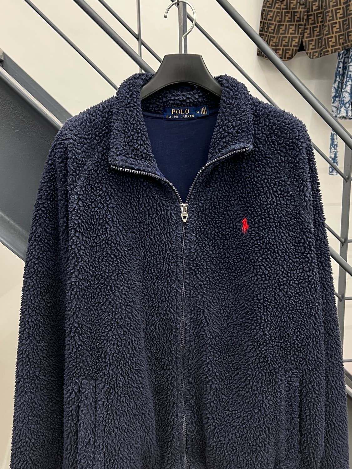 폴로 랄프로렌 네이비 쉐르파 플리스 집업 상품이미지2