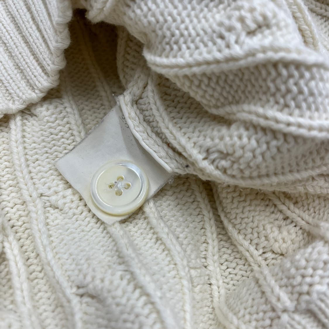 폴로 랄프로렌 그레이포니 아이보리 꽈배기 니트 가디건 90 상품이미지7