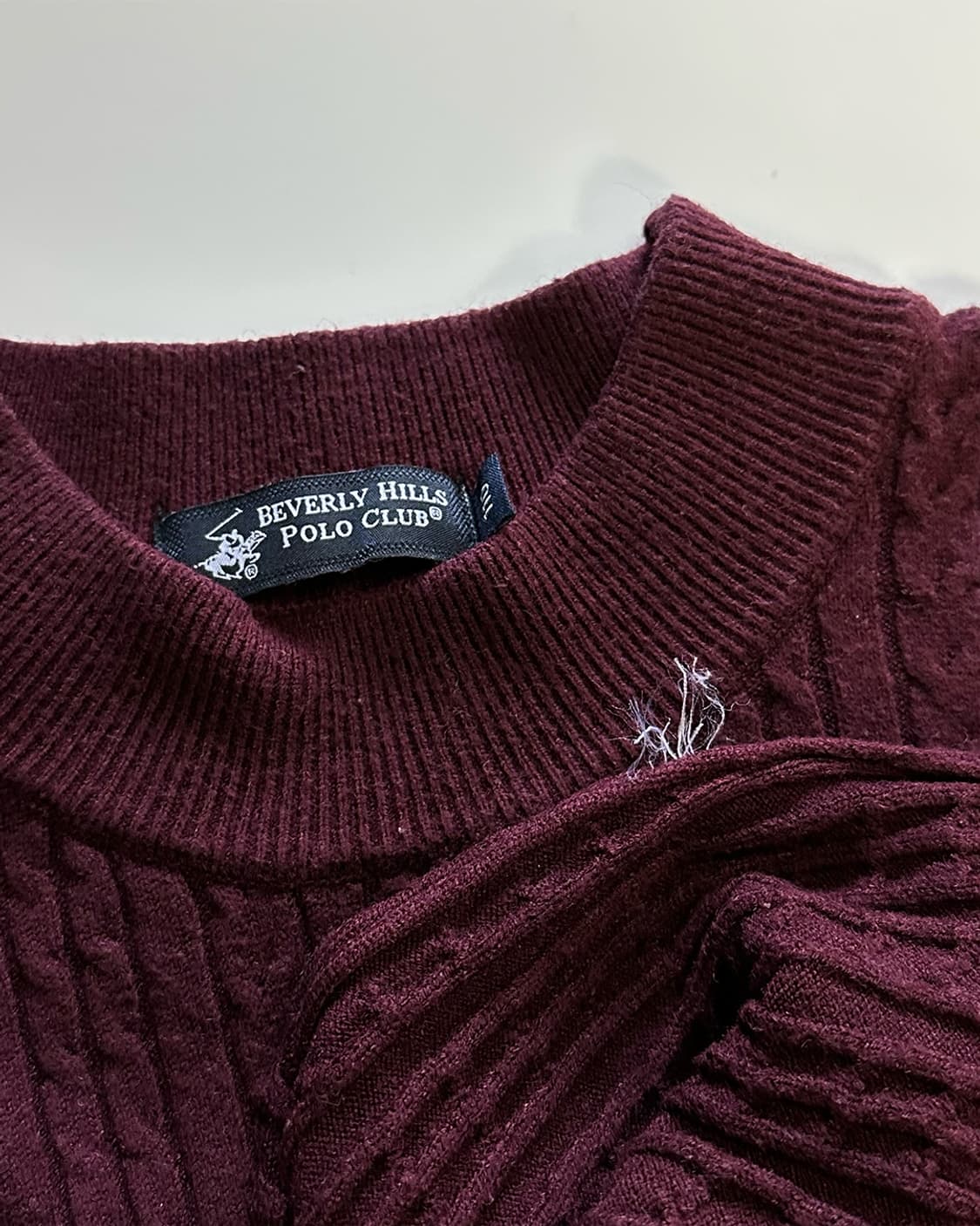 베버리힐스폴로클럽 꽈배기 반폴라 니트 상품이미지3