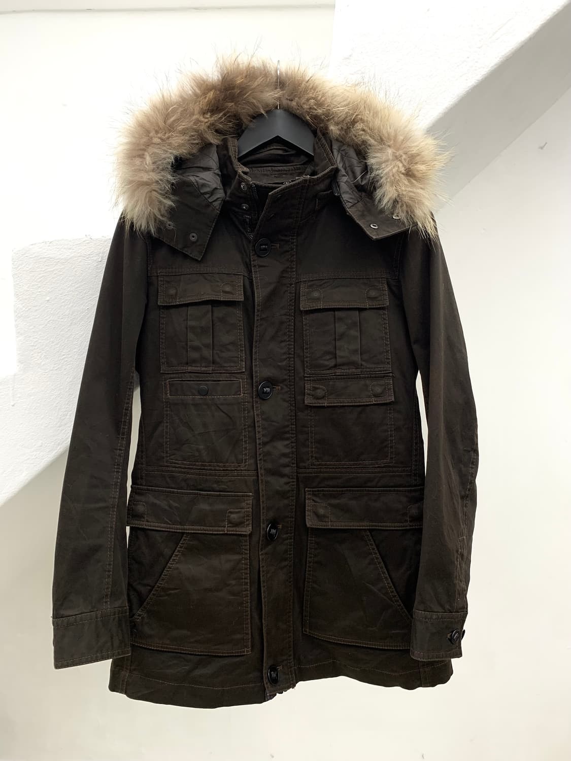 Nicole club for men fur hood coat  상품이미지3