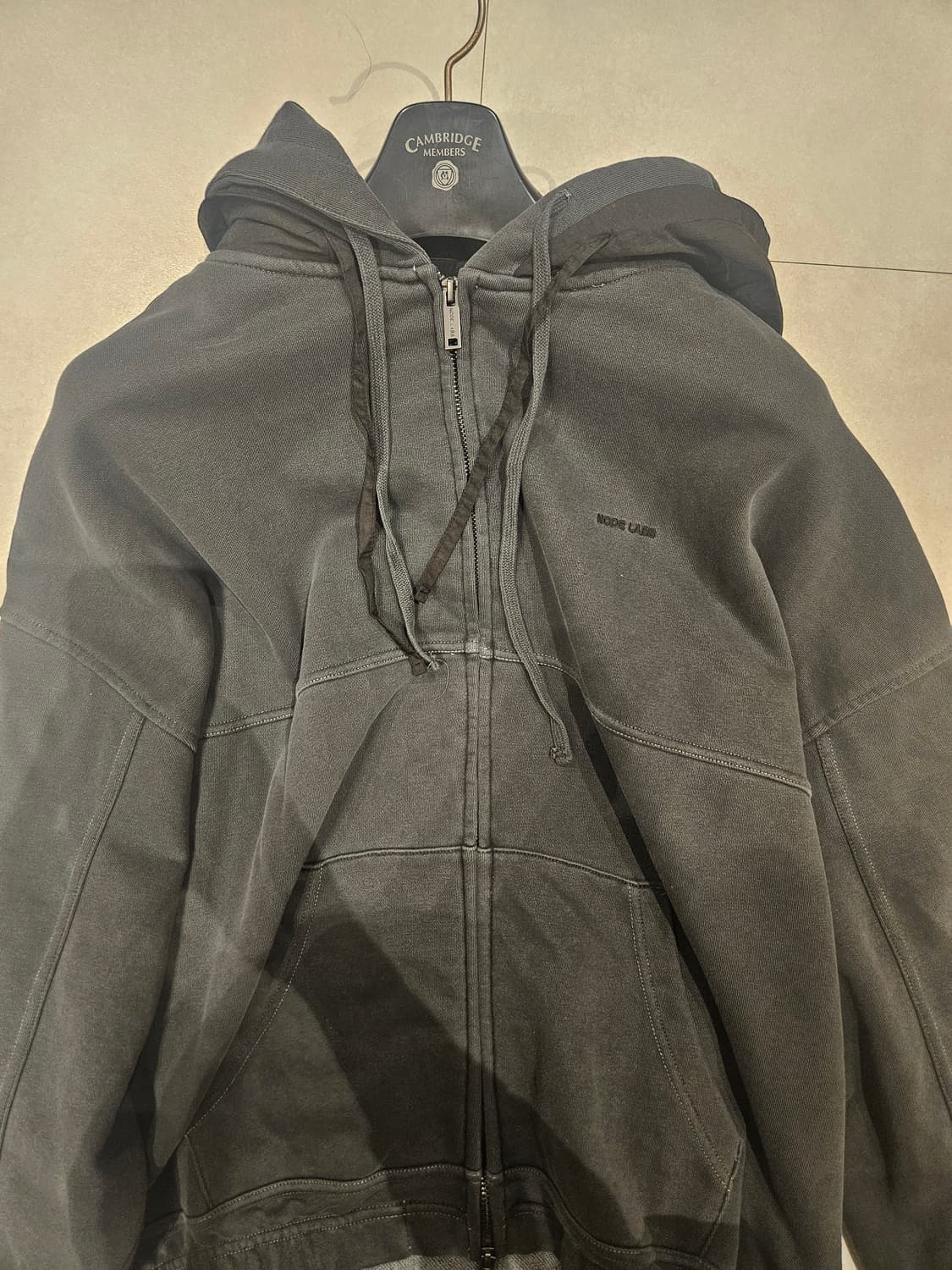 노드랩스 DEV:7 GARMENT DYE DOUBLE HOODIE ZIP 상품이미지2
