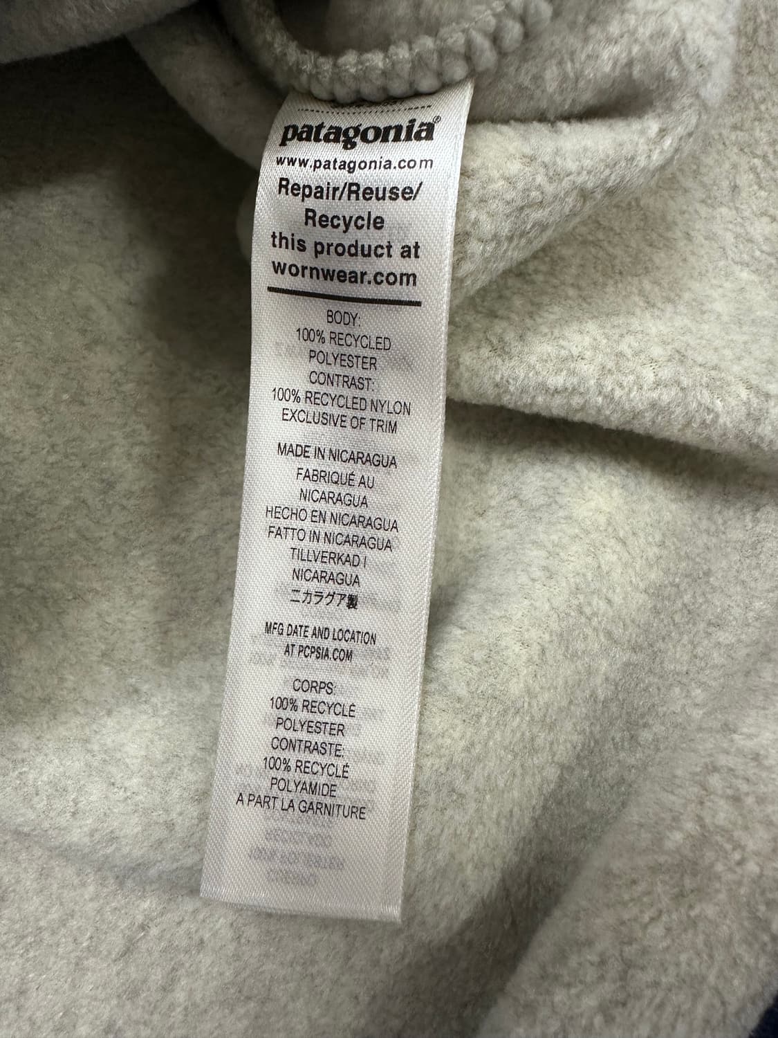 파타고니아 신칠라 플리스 풀오버 오트밀 헤더 25551 M 사이즈 상품이미지3