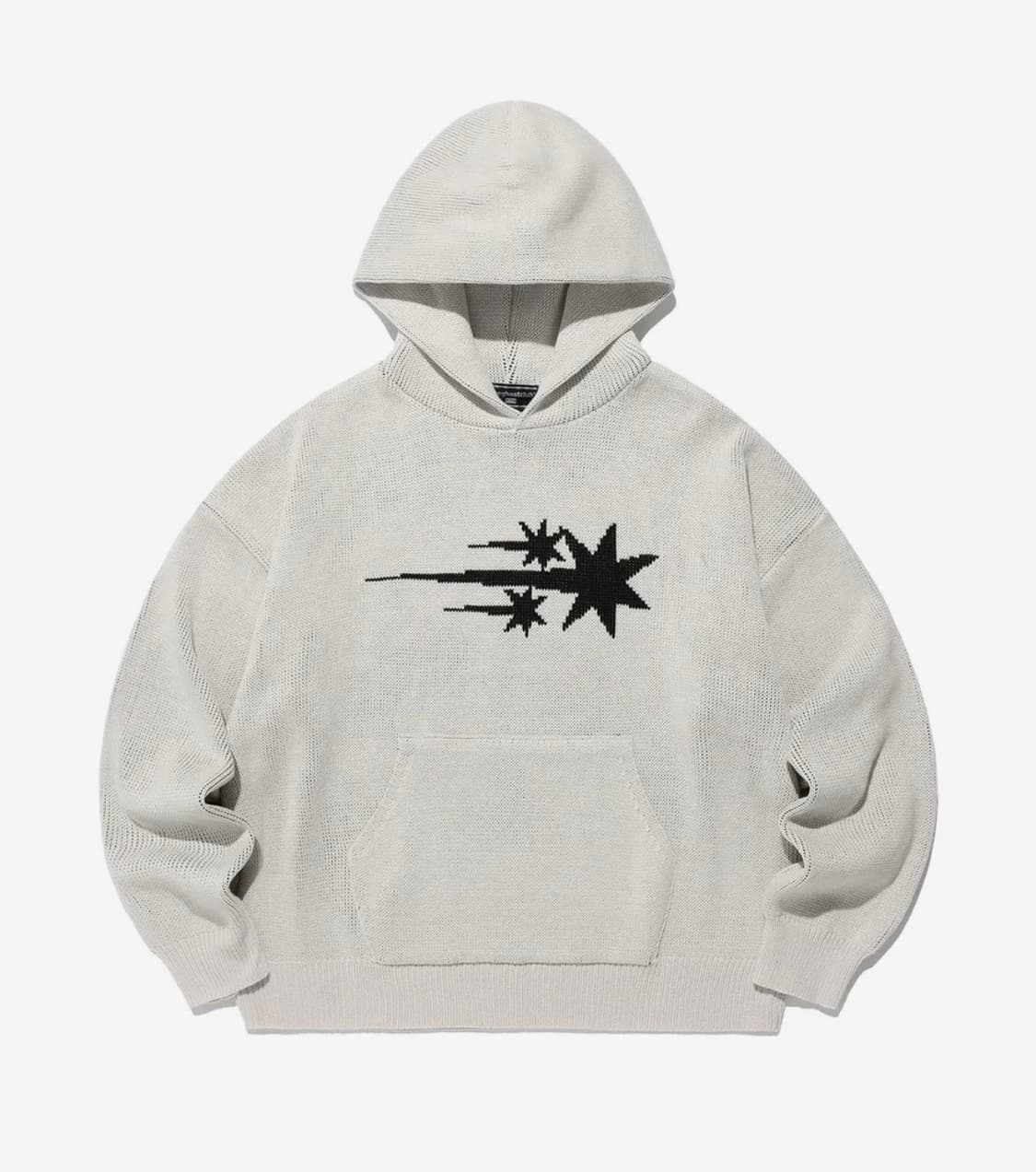 나이스고스트클럽 3STARS LOGO KNIT HOODIE_IVORY 상품이미지2