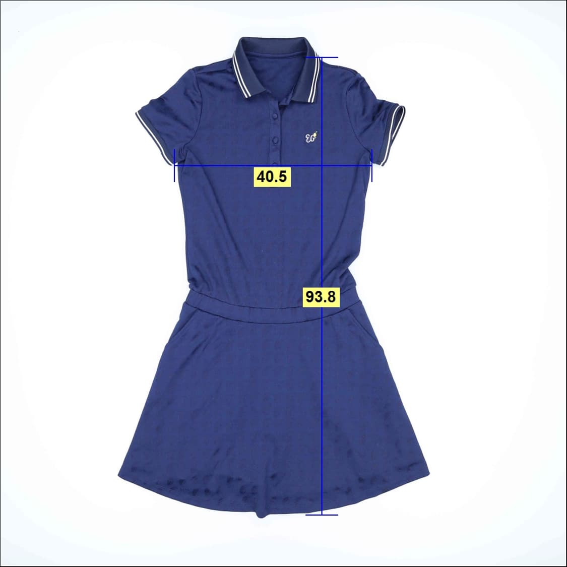 90 엘르골프 반팔 카라 원피스 0408H1 상품이미지6