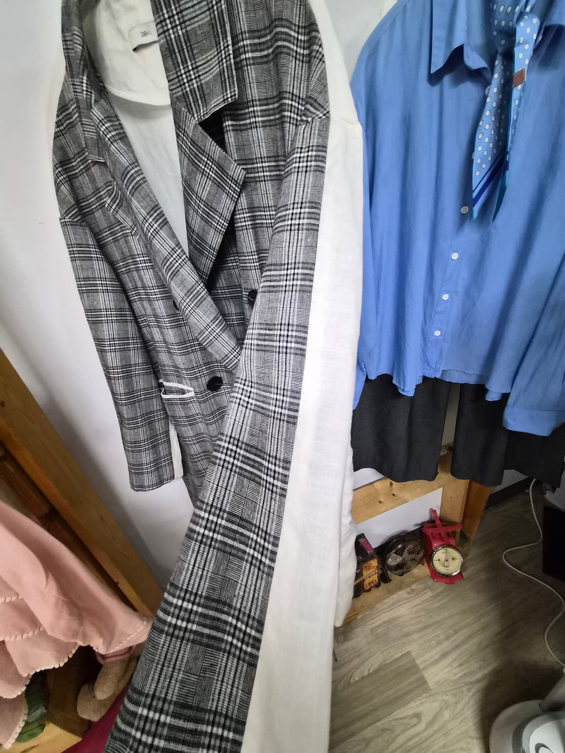 듀엘 린넨 체크 여름 트렌치코트 상품이미지4