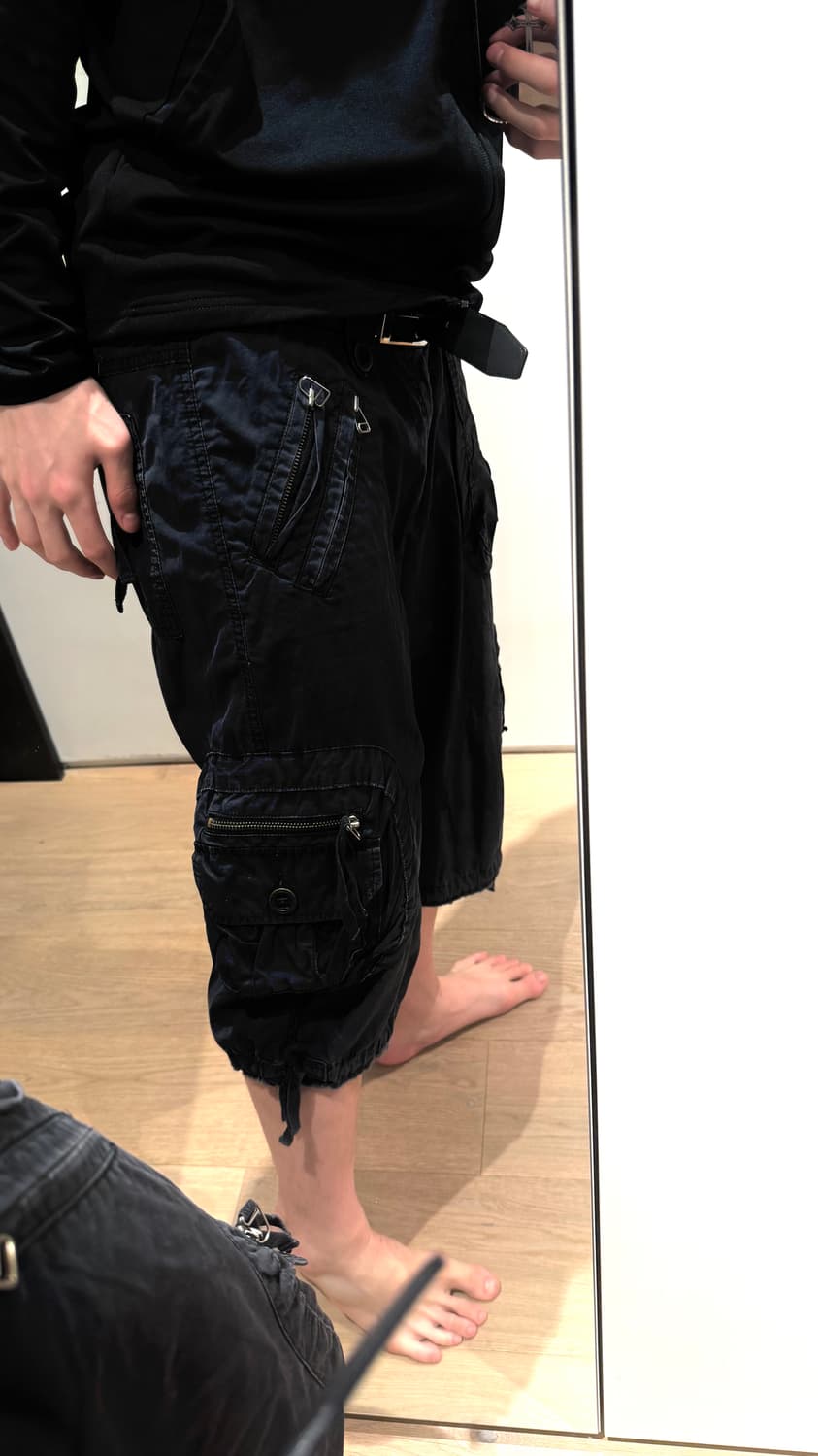 7부 블랙 팬츠 빈티지 상품이미지2