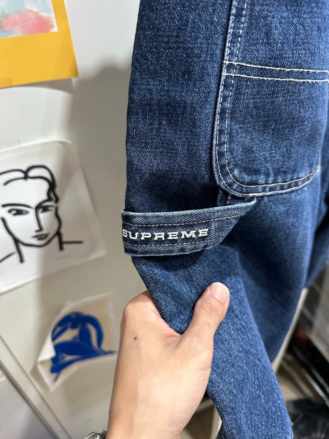 슈프림나이키데님팬츠팝니다 상품이미지4