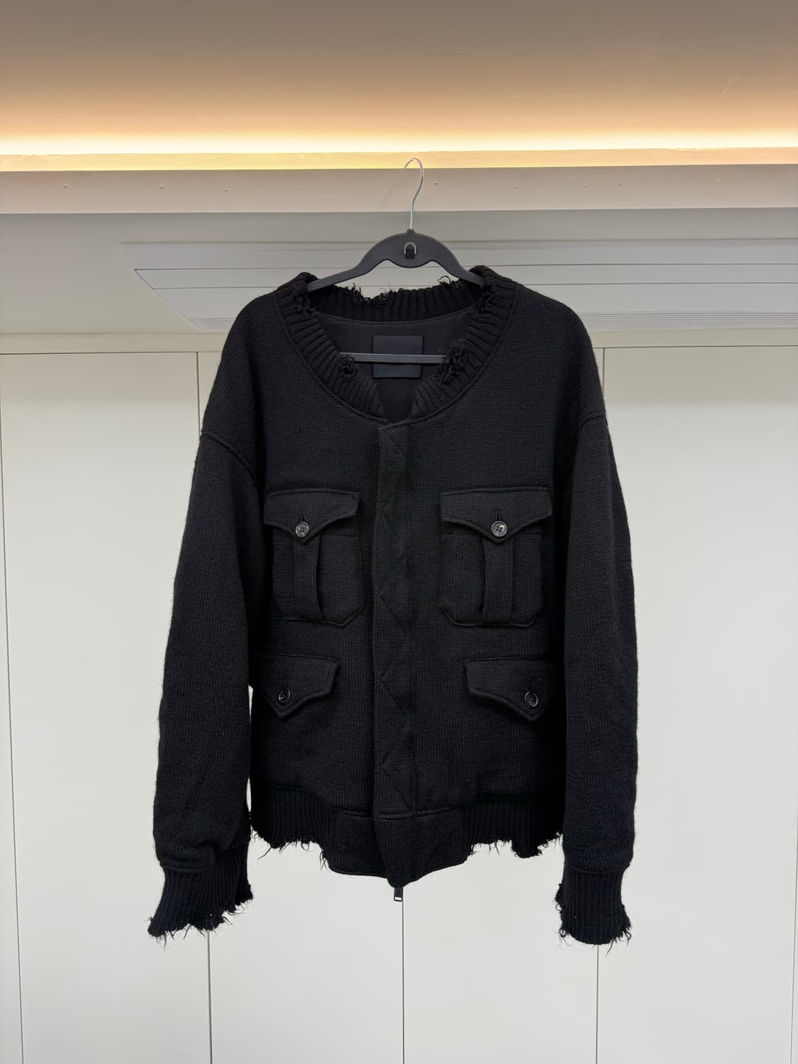 언더커버 17AW 데미지 니트 블루종 2 상품이미지1