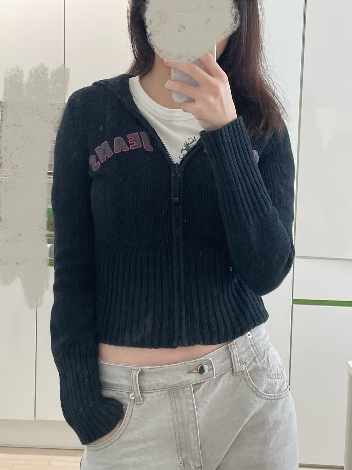 dkny jeans 하이틴 네이비 니트집업 상품이미지5