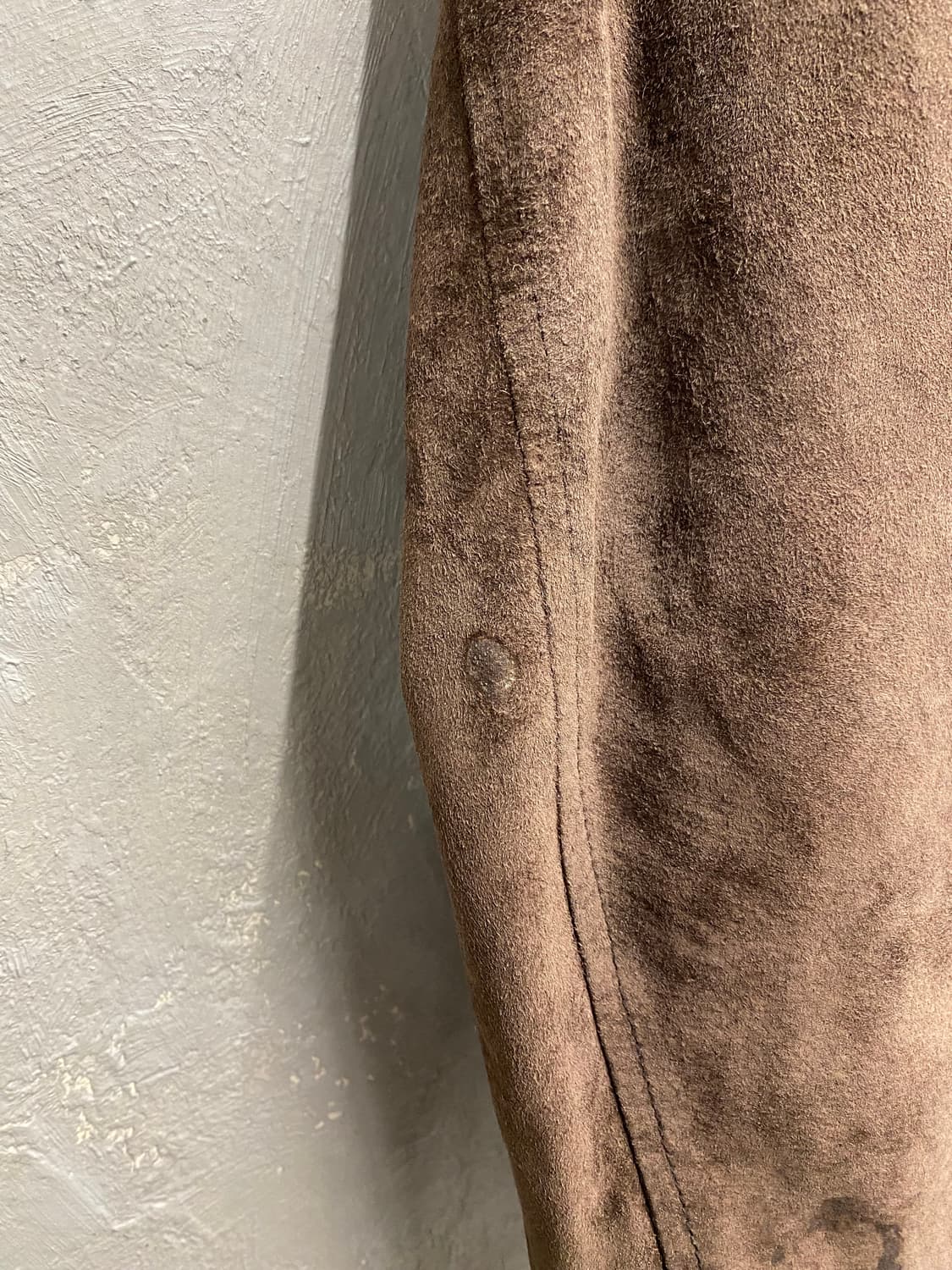 [M] Tomboy 톰보이 브라운 스웨이드 더블 브레스티드 코트 상품이미지4