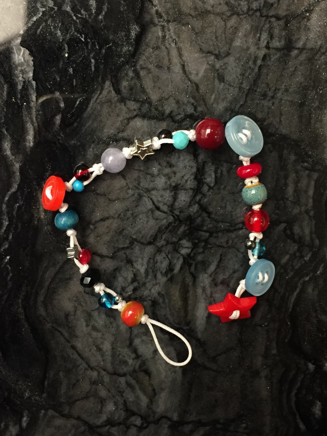 BR 단추 비즈 팔찌 상품이미지1