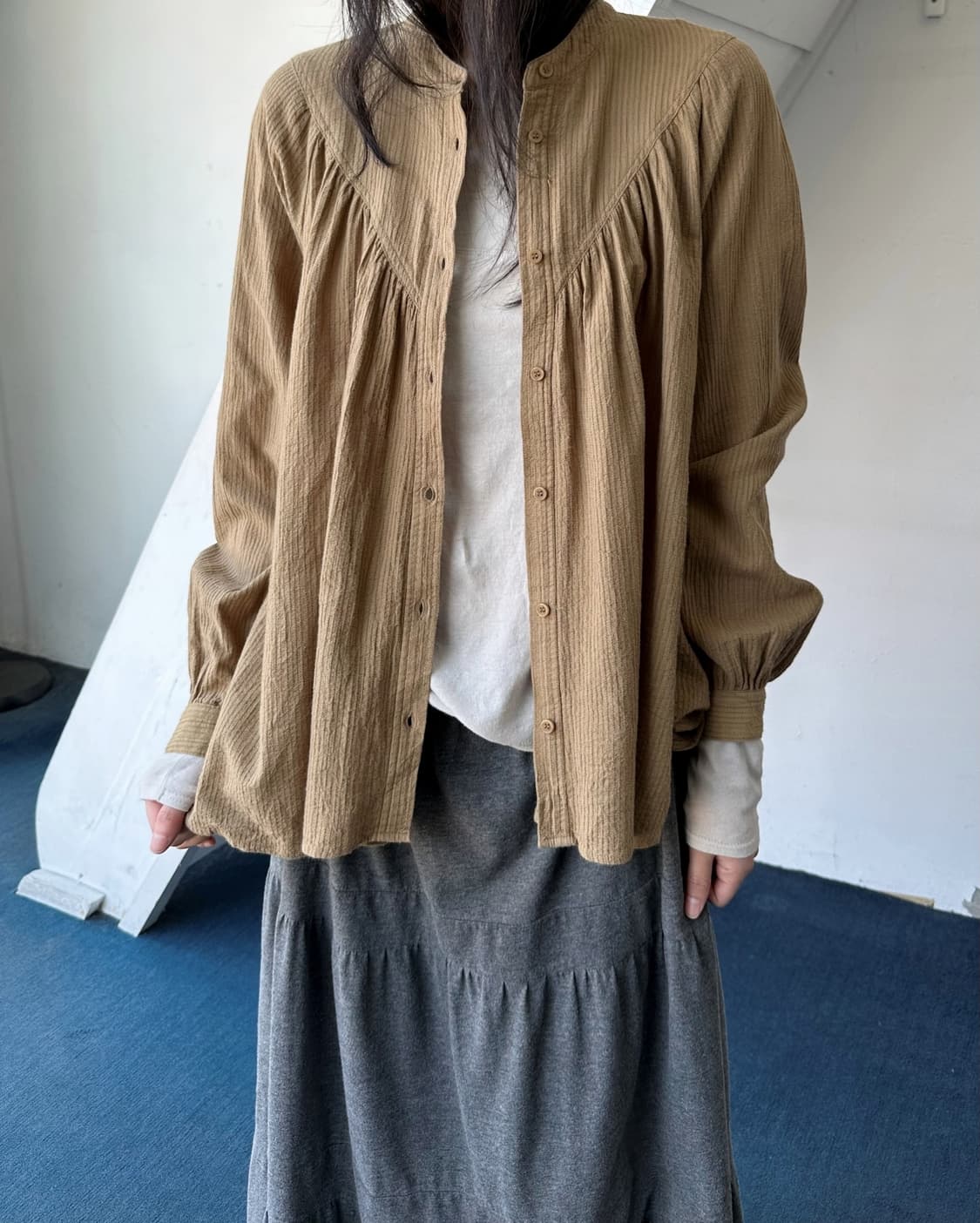 High gauge natural cotton design shirt 상품이미지8