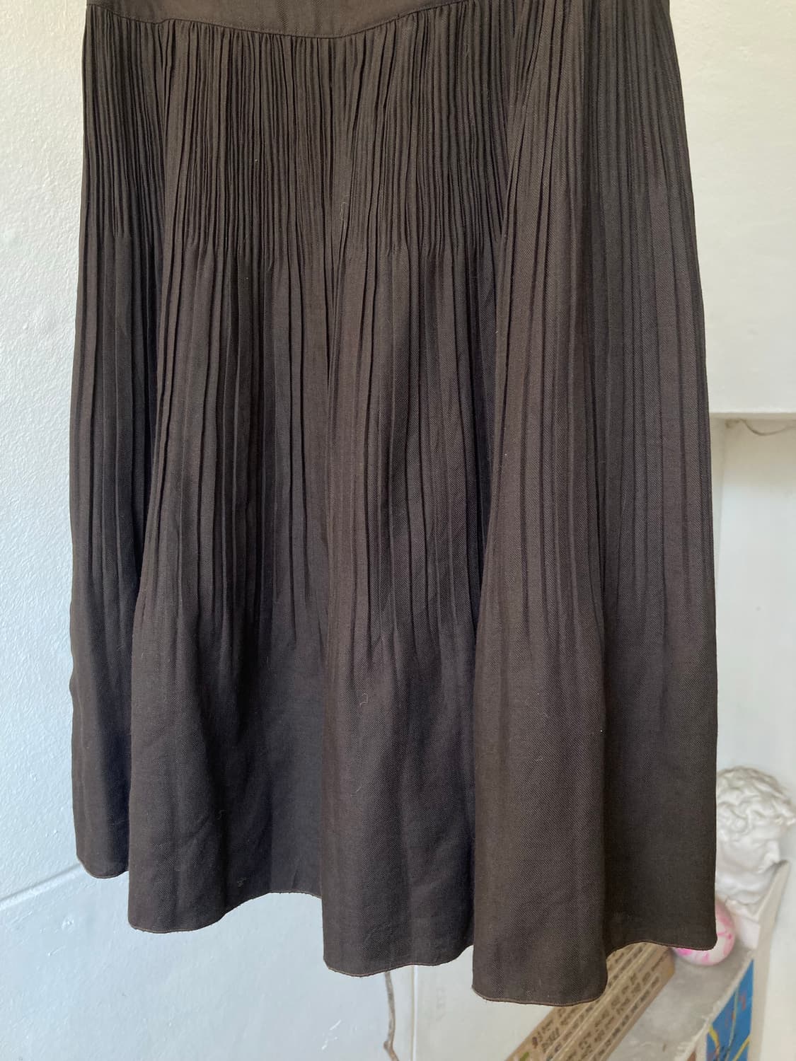 플레어 플리츠 미디 스커트 상품이미지3