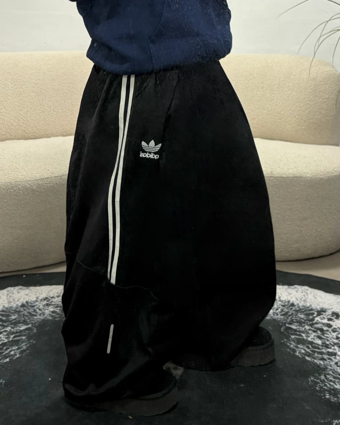 [MADE] ADIDAS X denim 커스텀 반반 벌룬팬츠 상품이미지1