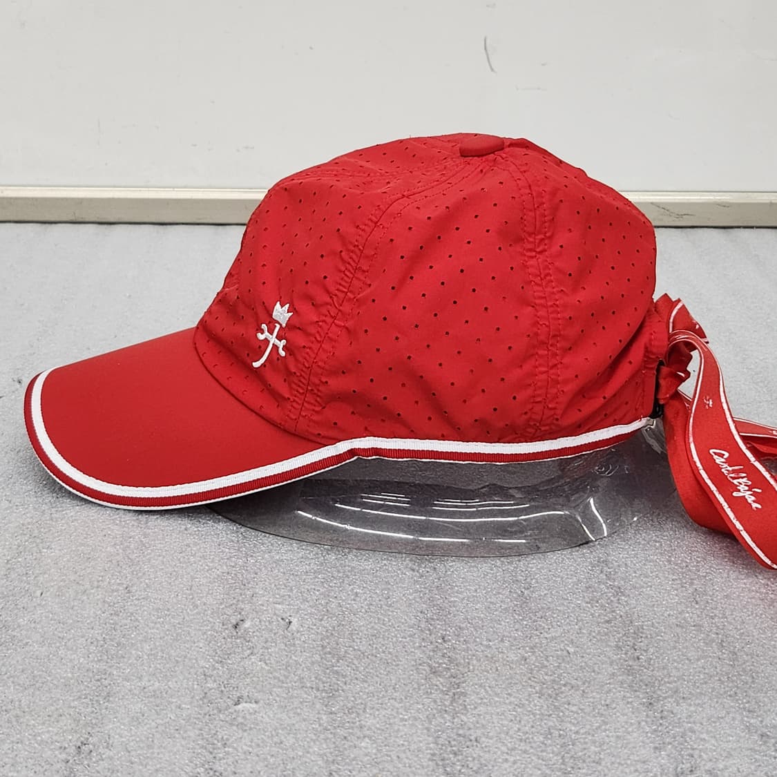 카스텔바작 정품 리본 캡모자 레드 프리 상품이미지3