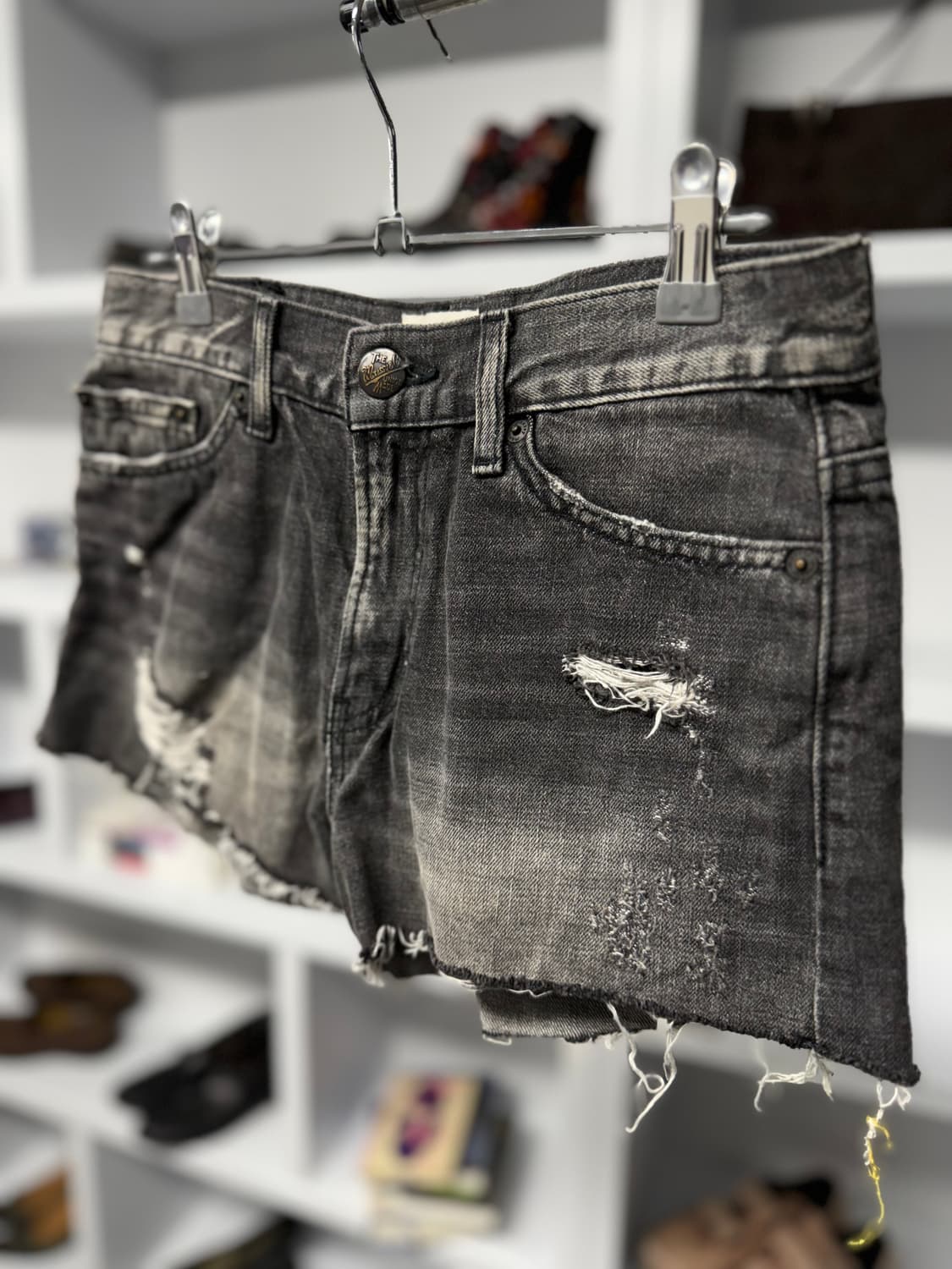 moussy 블랙 데님 쇼츠 상품이미지3