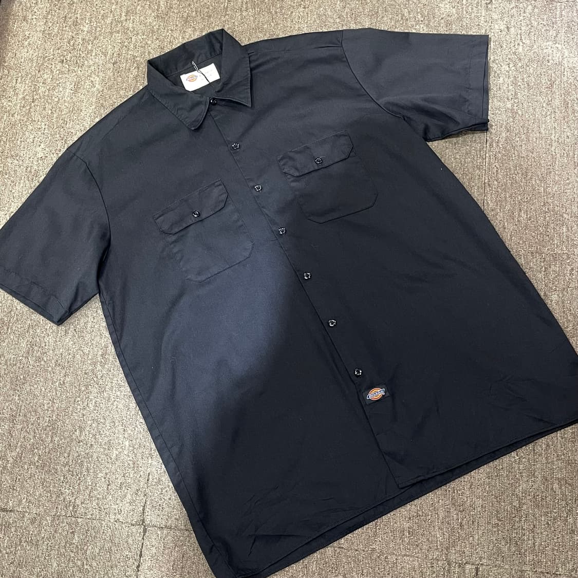 (XL) Dickies 디키즈 반팔 워크 셔츠 블랙 상품이미지1