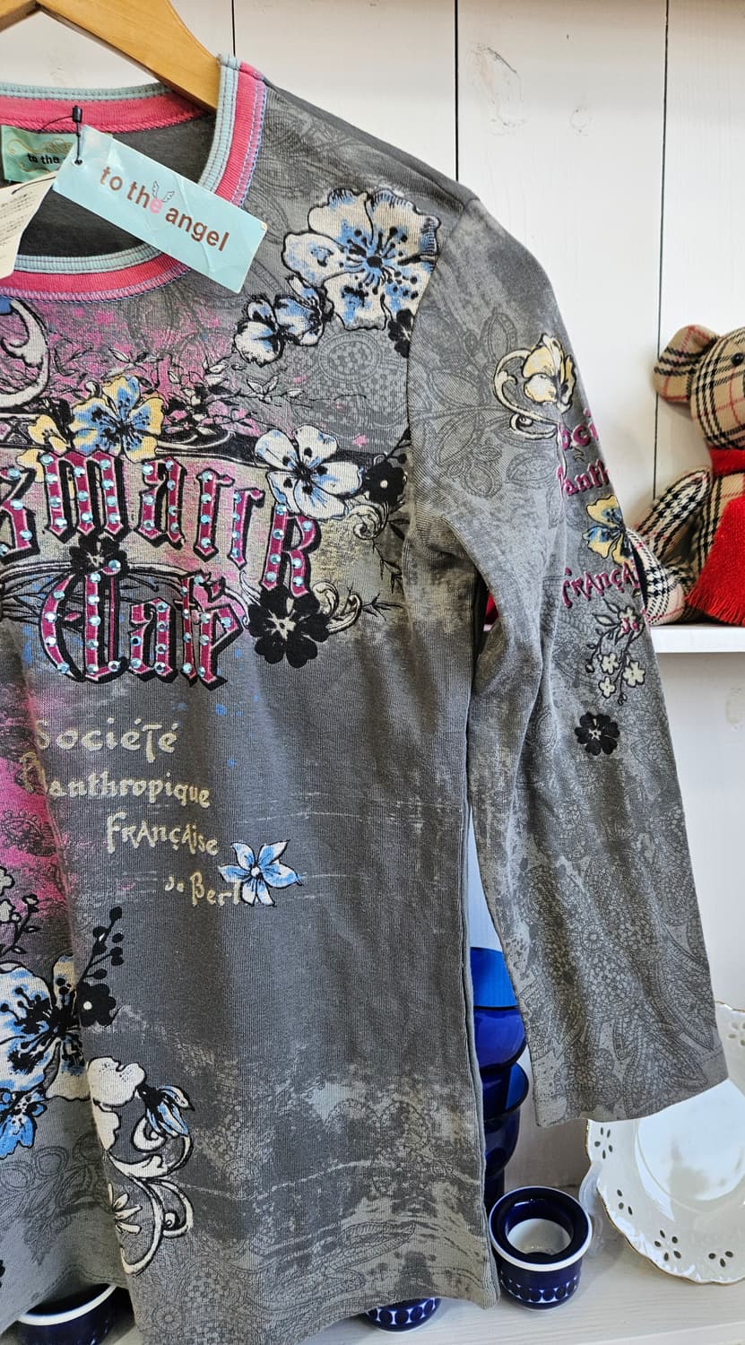 to the angel 플라워 스톤 프린팅 티셔츠 상품이미지3