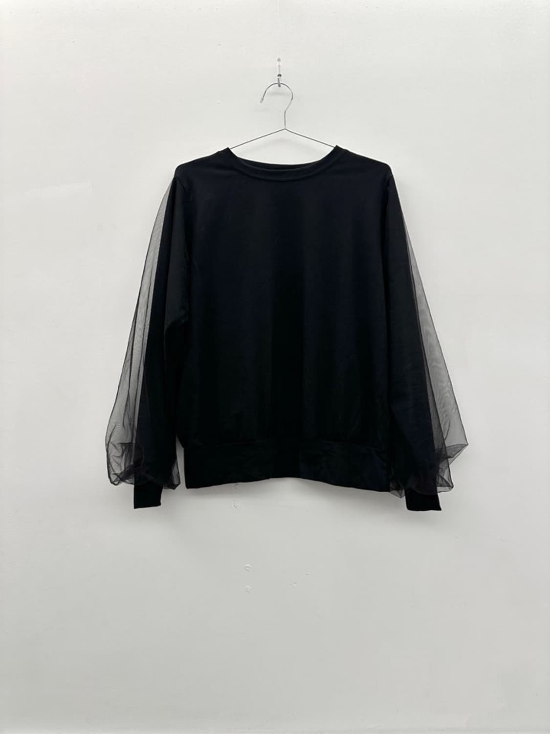 Chiffon puff sleeve top / black 상품이미지3