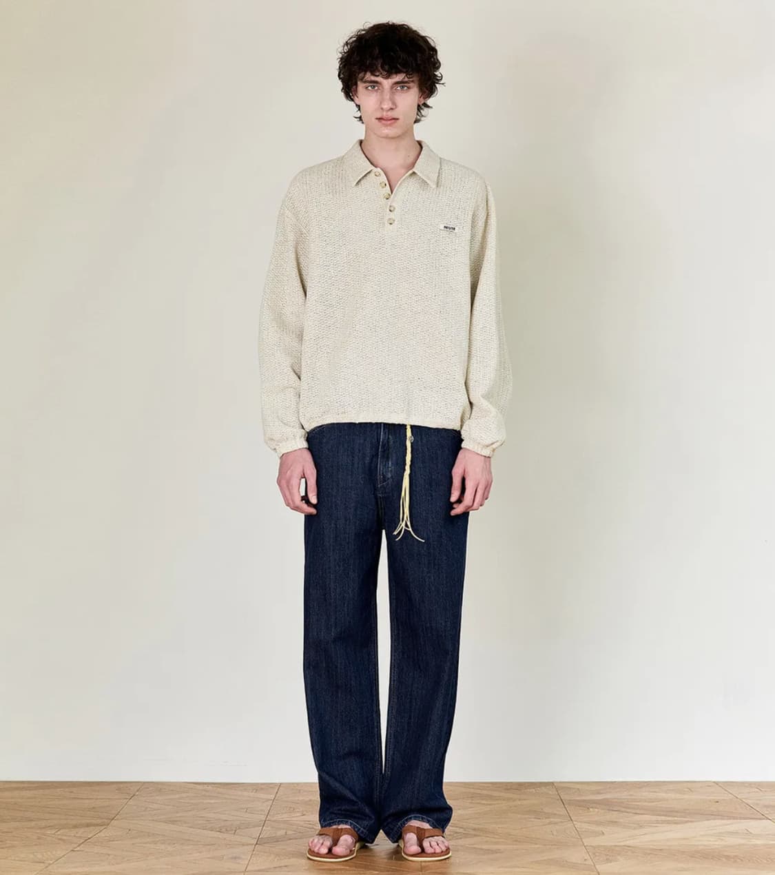 호이테 HET LOGO TWEED STRAW POLO (BEIGE) 상품이미지2