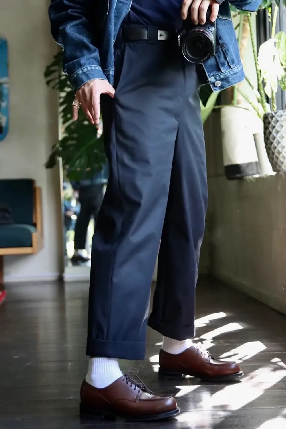 (3)아프레쎄 24ss 워크 치노 팬츠 네이비  상품이미지2