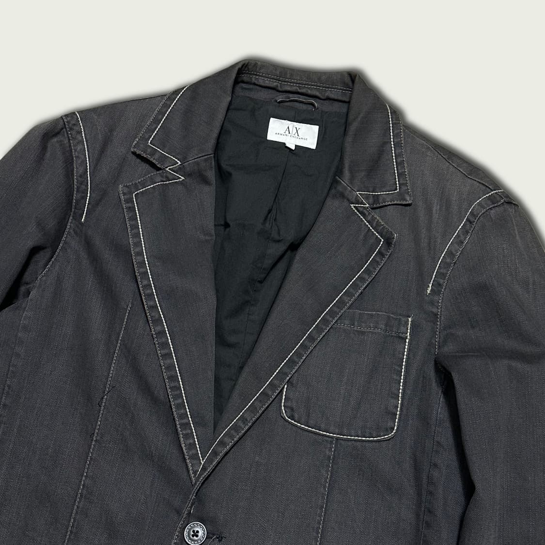 아르마니 익스체인지 스티치 데님 블레이저 상품이미지3