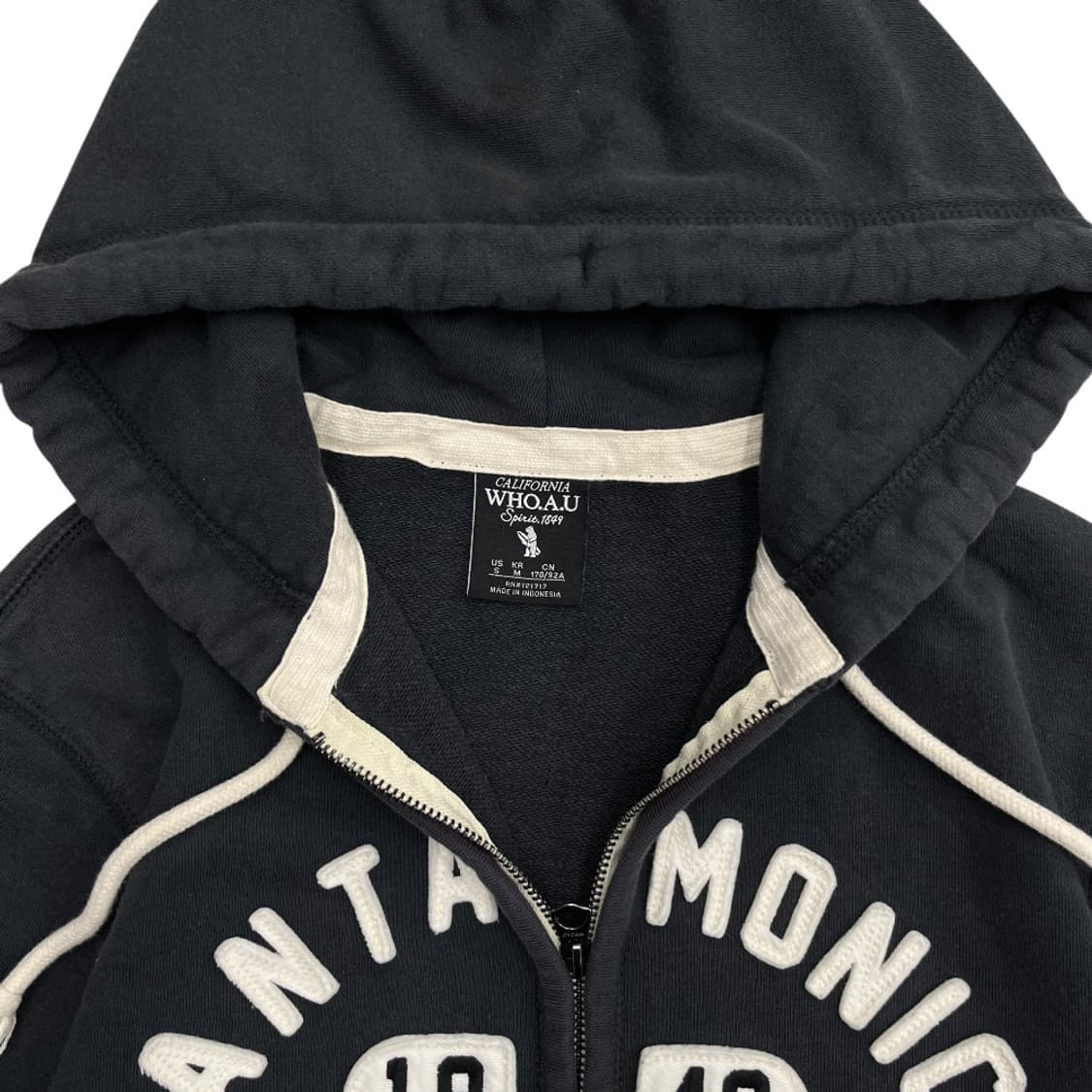 후아유 센터로고 차콜 후드집업 M 상품이미지5