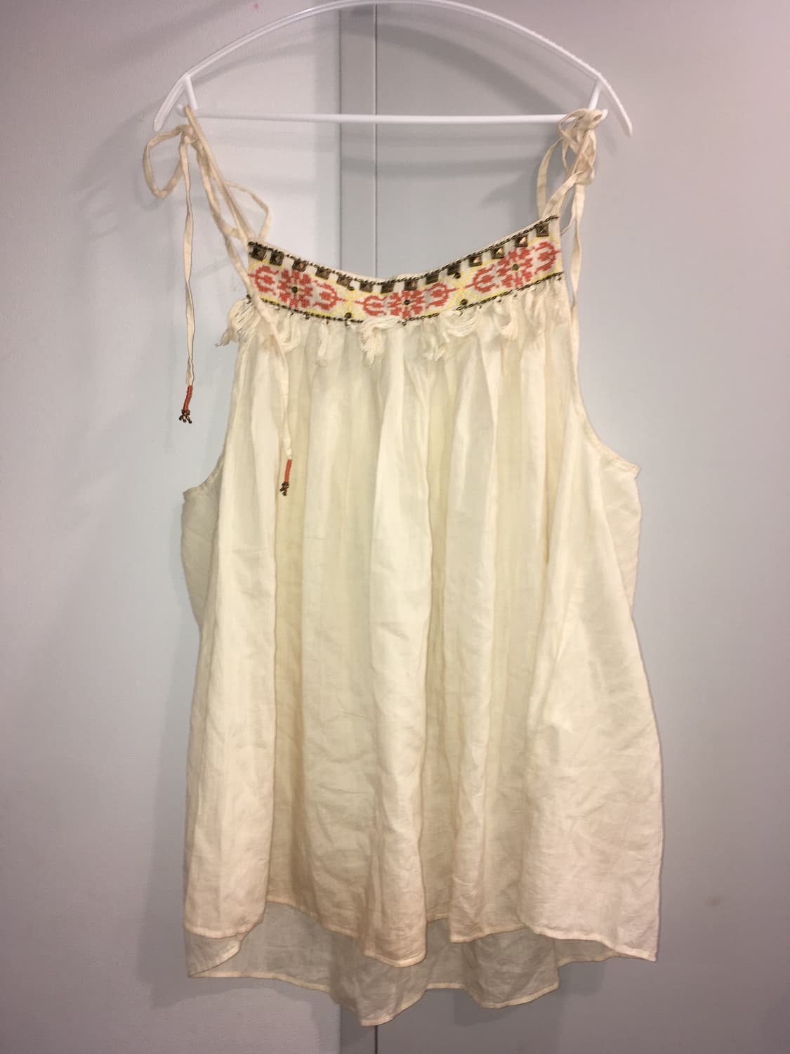jpn vintage 보호시크 에스닉 슬리브리스 상품이미지4